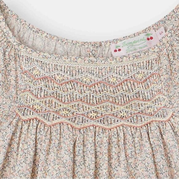 Bonpoint Girls Blouse Smockee Grenade - Picture 3 of 9